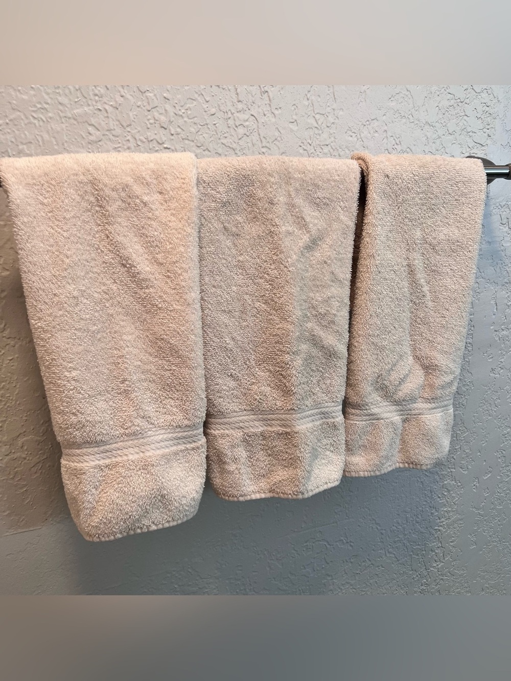 Vintage Martex USA Cream Cotton Hand Towels Set of 3 - Picture 2 of 6